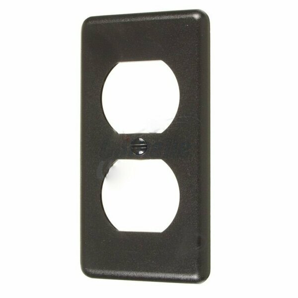 American Imaginations Rectangle Black Electrical Receptacle Plate Plastic AI-37137